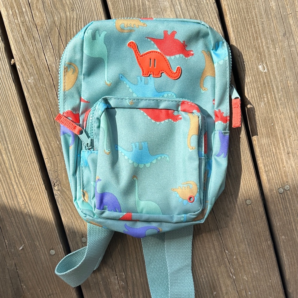 Cat & Jack Teal Dinosaur Kids Bag